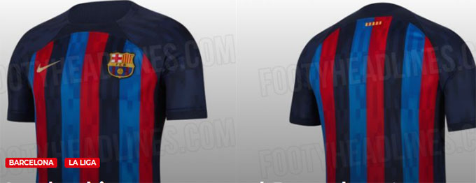 Mẫu áo sân nhà Barca sẽ dùng trong mùa giải tới