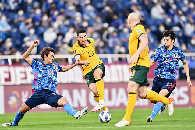 Australia đối diện nguy cơ phải đá play-off nếu không thể thắng Nhật Bản trong trận đấu vào ngày 24/3 tới