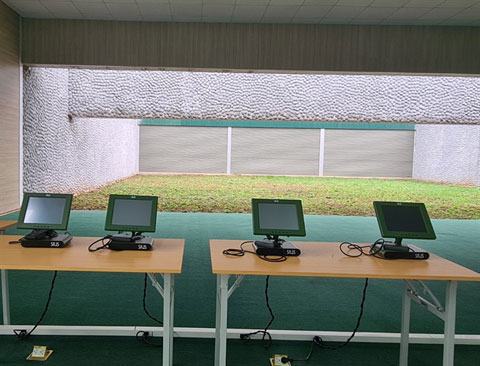 Trường bắn mới của Trung tâm HLTTQG Hà Nội đang được gấp rút hoàn thiện 	Ảnh: KHÁNH TOÀN