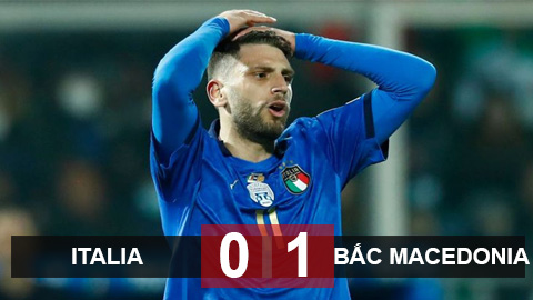 Kết quả Italia 0-1 Bắc Macedonia: ĐKVĐ châu Âu mất vé World Cup