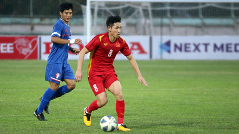 U23 Việt Nam (áo đỏ) đã giành 1 điểm tại giải U23 Quốc tế - Dubai Cup 2022