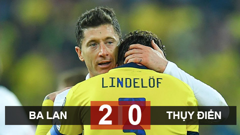 Kết quả bóng đá Ba Lan 2-0 Thụy Điển: Lewandowski tỏa sáng, Ibrahimovic và Lindelof ngồi nhà xem World Cup
