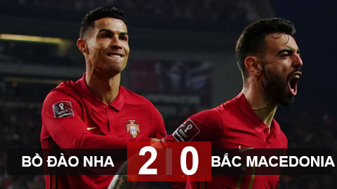 Kết quả bóng đá Bồ Đào Nha 2-0 Bắc Macedonia: Bồ Đào Nha dự World Cup 2022