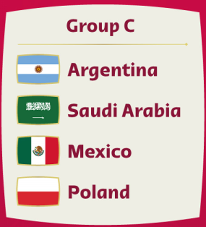 vòng bảng WC 2022 - Bảng C