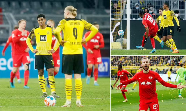 Nỗi buồn thua trận của các cầu thủ Dortmund