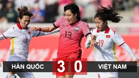 ĐT nữ Việt Nam thua 0-3 trước ĐT nữ Hàn Quốc