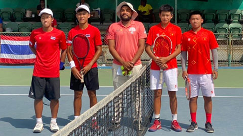 Tuyển quần vợt nam trẻ Việt Nam thắng Thái Lan trận ra quân