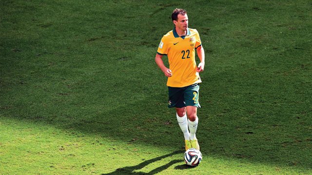 Alex Wilkinson đã từng thi đấu vô cùng xuất sắc vai trò trung vệ trong màu áo tuyển Australia (Nguồn: A-League)