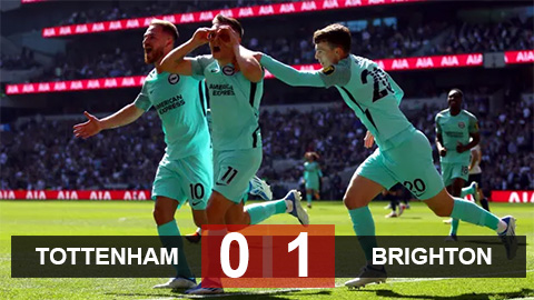 Kết quả Tottenham 0-1 Brighton: Thua đau phút 90