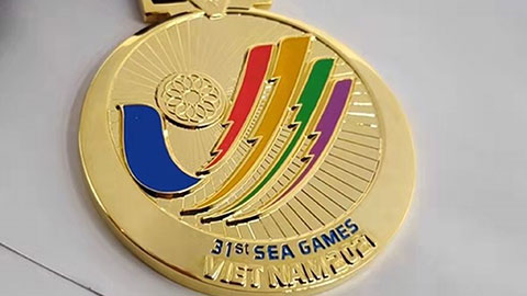 Huy chương Vàng SEA Games 2021 được mạ vàng 24k