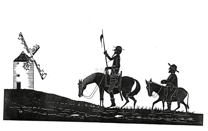 Cảnh Don Quixote đánh nhau với cối xay gió là một trong những trích đoạn hay nhất trong văn học