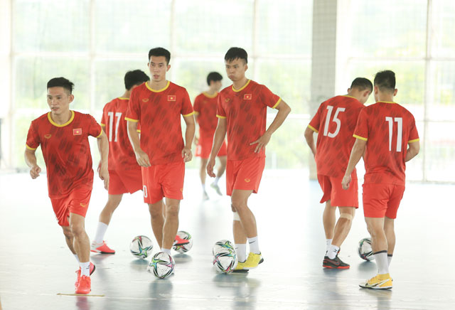 ĐT futsal Việt Nam hiện vẫn tập luyện tại TP.HCM	- Ảnh: ĐỨC CƯỜNG