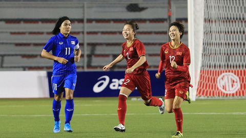Đội tuyển nữ Việt Nam (phải) đứng trước cơ hội lần thứ 3 liên tiếp giành HCV SEA Games	Ảnh: ĐỨC CƯỜNG
