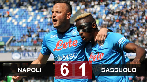 Kết quả Napoli 6-1 Sassuolo: Napoli gây sức ép lên 2 CLB thành Milan Kết quả Napoli 6-1 Sassuolo: Napoli gây sức ép lên 2 CLB thành Milan