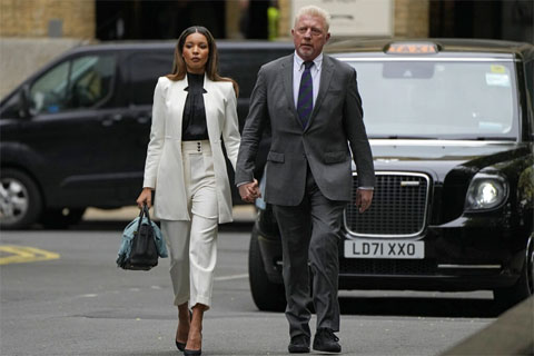 Boris Becker có mặt ở tòa án tại London hôm 30/4