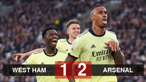 Kết quả bóng đá West Ham 1-2 Arsenal: Thắng sát nút, Pháo thủ đòi lại vị trí thứ 4