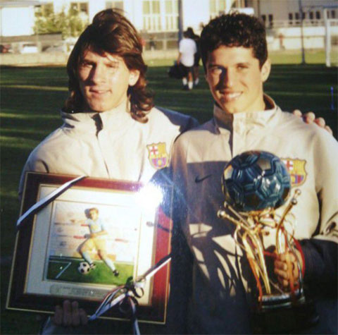 Juanjo Clausi (phải) luôn ăn đứt Messi khi cả hai ăn tập tại lò La Masia trứ danh