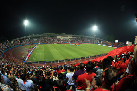 Không khí cuồng nhiệt trên khán đài ngày U23 Việt Nam thi đấu 	Ảnh: Đức Cường