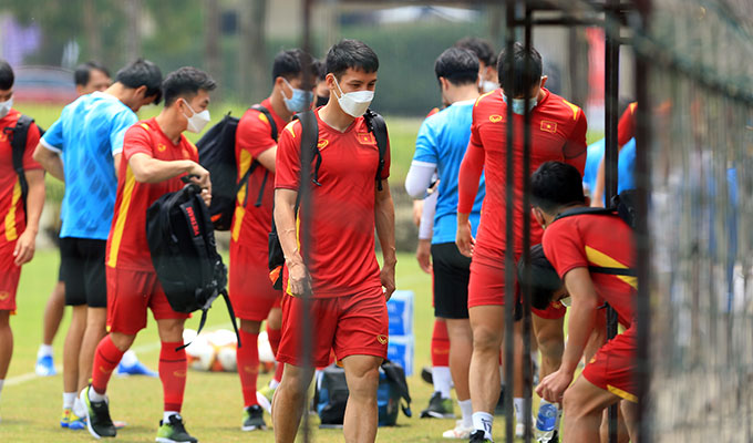 Trưa ngày 7/5, U23 Việt Nam đã có buổi tập nhẹ sau trận đấu gặp U23 Indonesia trên sân phụ Việt Trì 