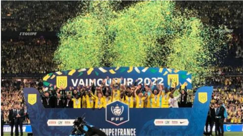 Dù phong độ không quá ấn tượng, nhưng Nantes đoạt cúp Quốc gia xứng đáng
