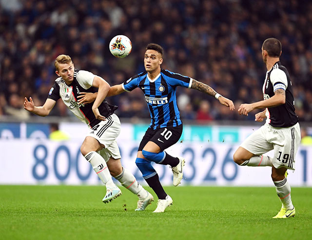 Lautaro Martinez (giữa) và đồng đội khó lòng cản bước Juventus bảo vệ thành công chức vô địch Coppa Italia