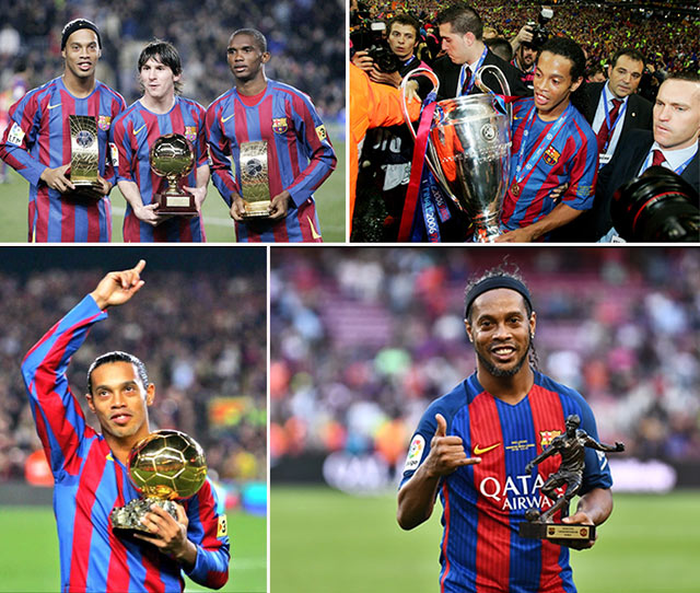 Ronaldinho giành mọi danh hiệu cùng Barca sau khi từ chối Sir Alex khoác áo M.U