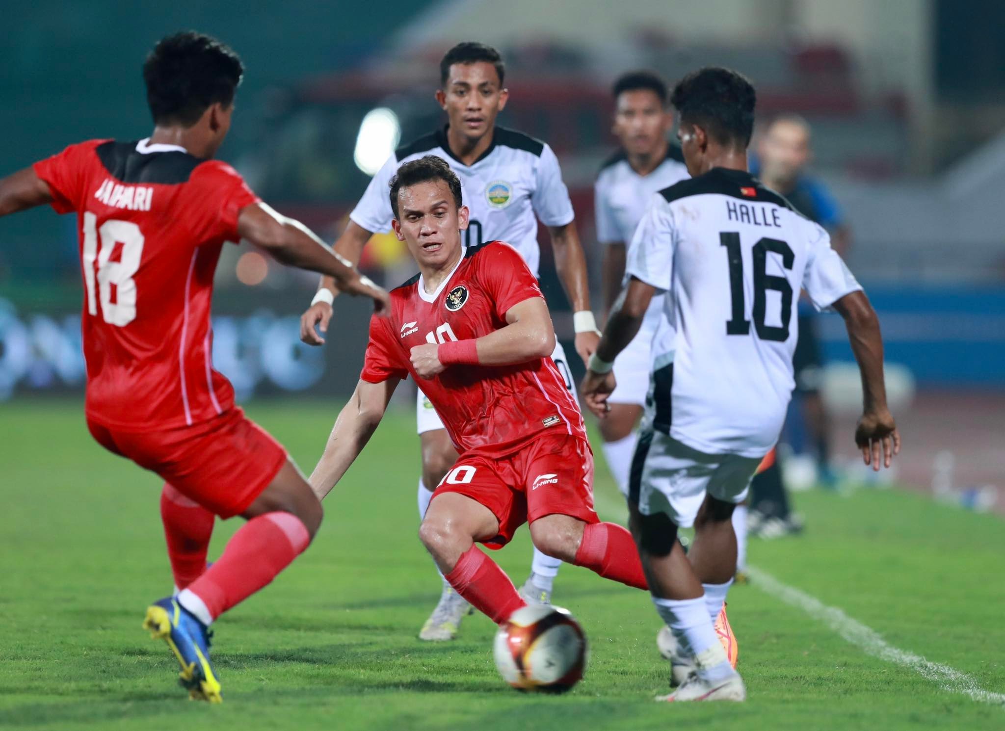 U23 Indonesia có trận thắng đầu tiên ở SEA Games 31 trước U23 Timor Leste - Ảnh: Hữu Khoa 