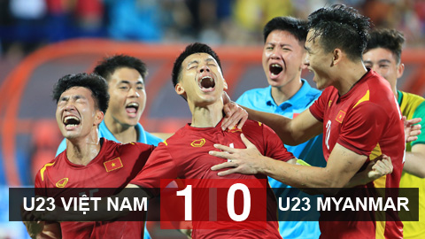 Kết quả bóng đá U23 Việt Nam vs U23 Myanmar: Hùng Dũng mở toang cánh cửa vào bán kết