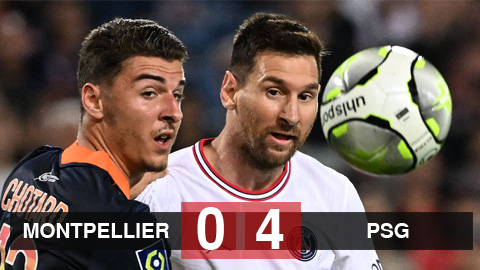 Kết quả bóng đá Montpellier vs PSG: Messi lập cú đúp, PSG đại thắng sân khách