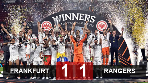 Kết quả Frankfurt vs Rangers (pen 5-4): Frankfurt vô địch Europa League