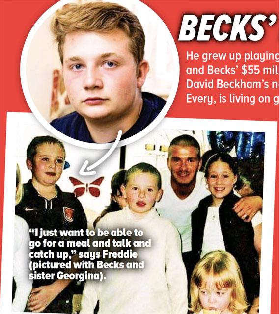 Bức ảnh duy nhất Freddie từng chụp với gia đình Beckham