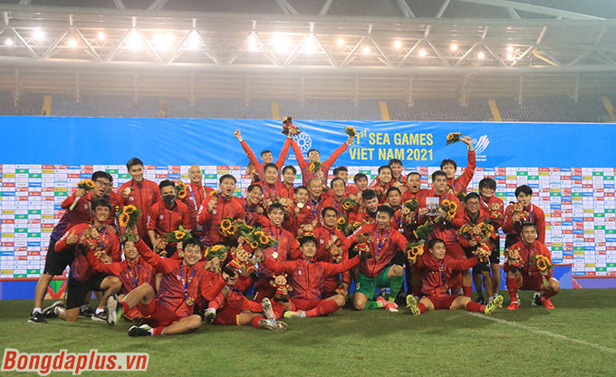 U23 Việt Nam giành huy chương Vàng SEA Games thứ 2 liên tiếp - Ảnh: Đức Cường