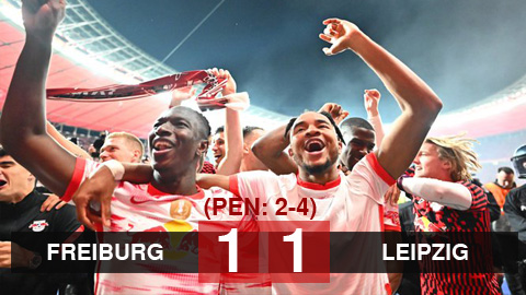 Nhận 2 thẻ đỏ, Leipzig vẫn xuất sắc lần đầu vô địch cúp Quốc gia Đức
