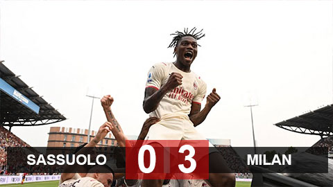 Kết quả Sassuolo 0-3 Milan: Rossoneri vô địch Serie A sau 11 năm chờ đợi