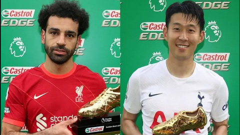 Salah và Son Heung-min chia sẻ danh hiệu Vua phá lưới Ngoại hạng Anh