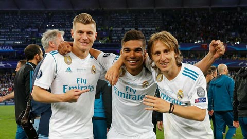 Kroos, Casemiro và Modric (từ trái qua) trước cơ hội có lần thứ 5 vô địch Champions League