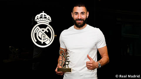 Benzema giành giải thưởng Cầu thủ xuất sắc nhất mùa giải từ Onze d'Or