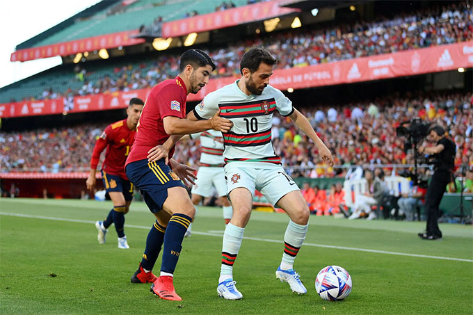 Tây Ban Nha và Bồ Đào Nha đã hòa nhau 5 trận liên tiếp (trong 90 phút)