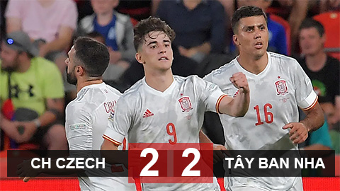 Kết quả CH Czech 2-2 Tây Ban Nha: La Roja hòa trận thứ 2 liên tiếp