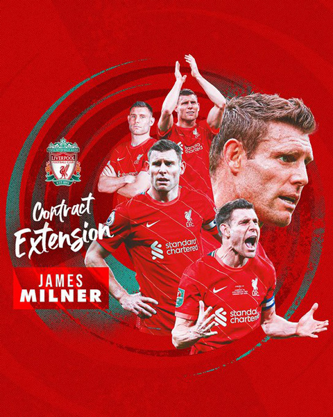 Milner sẽ ở lại Liverpool thêm 1 năm nữa