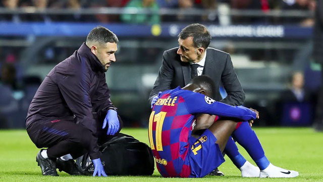 Trong 5 năm đầu quân cho Barca, tiền đạo Ousmane Dembele thường xuyên dính chấn thương đủ loại