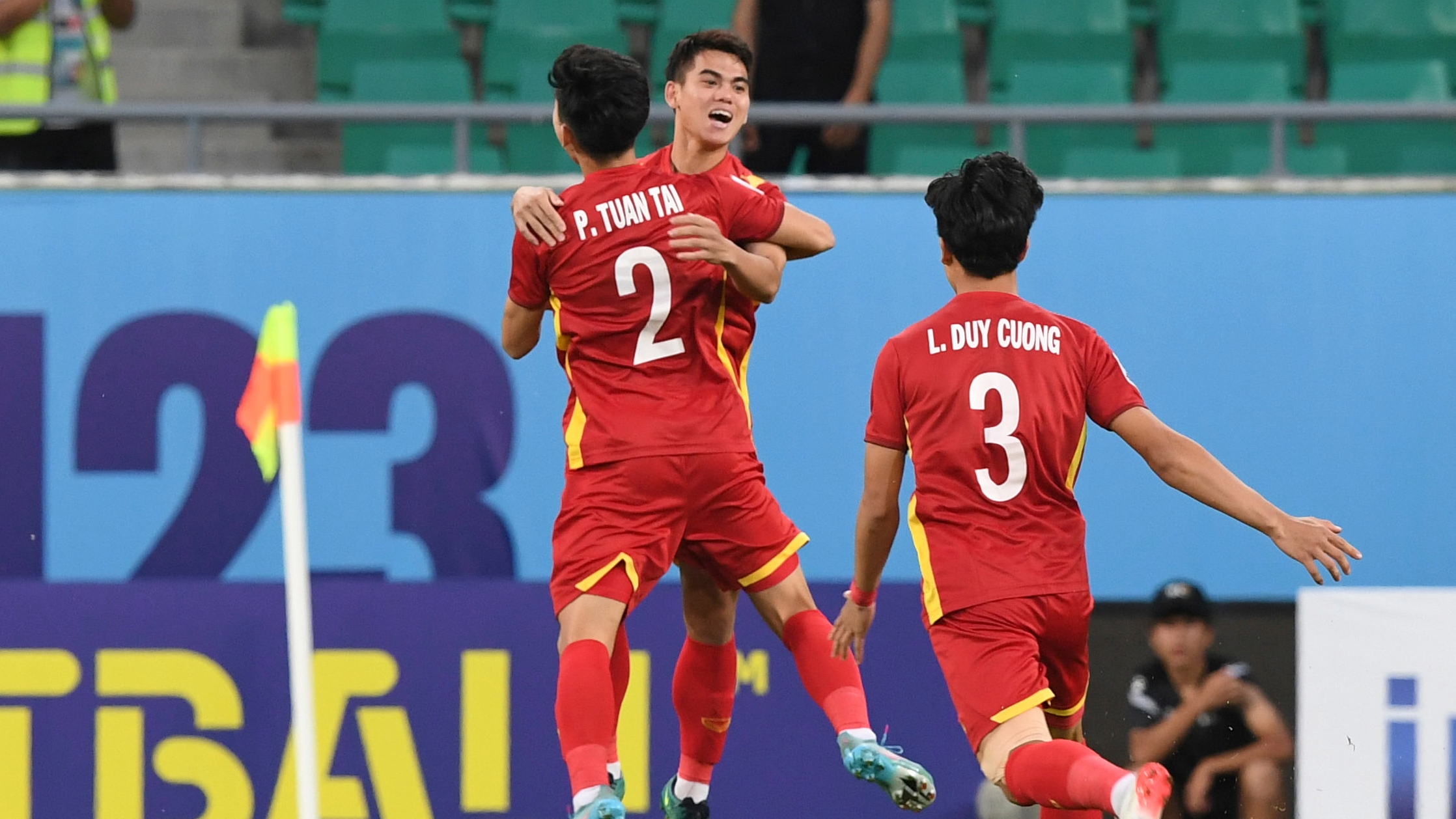 Các chàng trai U23 Việt Nam ăn mừng bàn thắng khiến người Thái lại phải khóc thét ở VCK U23 châu Á