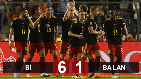 Kết quả Bỉ 6-1 Ba Lan: Ngược dòng điên rồ