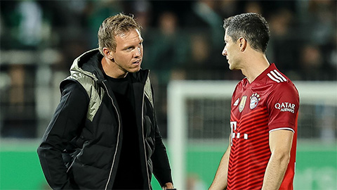 Lewandowski mắng Nagelsmann: 'Tôi ghi 41 bàn/mùa, không phải ông'