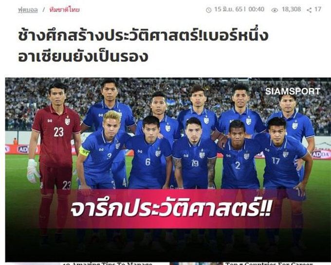 ĐT Thái Lan có số lần dự Asian Cup nhiều nhất Đông Nam Á