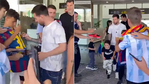 Fan Barca chào đón gia đình Messi trở về 'nhà' 