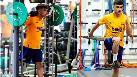Sao trẻ Barcelona tập luyện như Ronaldo trong kỳ nghỉ Hè