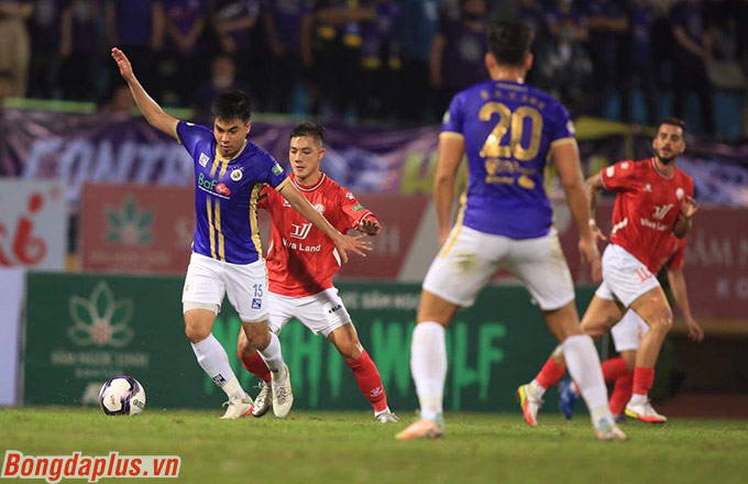 Hà Nội FC nhận lệnh từ lãnh đạo về mục tiêu vô địch V.League 2022 - Ảnh: Minh Tuấn 