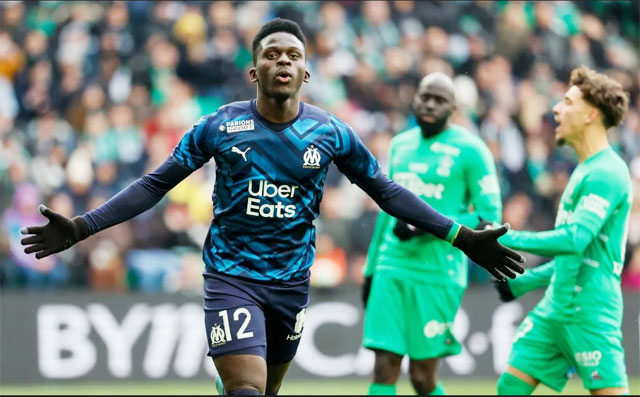 Tiền đạo Bamba Dieng của Senegal vừa có mùa giải thành công trong màu áo Marseille 