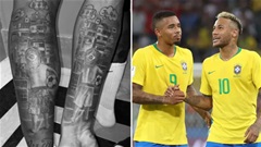 Ý nghĩa của những hình xăm trùng khớp giữa Neymar và Gabriel Jesus
